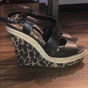Jessica Simpson cheetah wedge heels